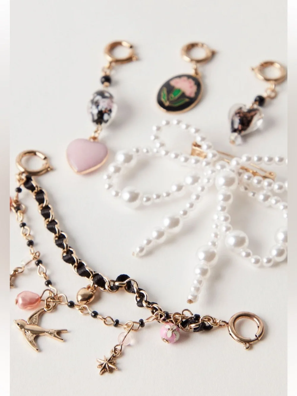 NWT Free People Maxx-ed Out Shoe Charm Pack Black Heart